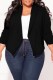 Casual Solid Cardigan Turn-back Collar Plus Size Overcoat