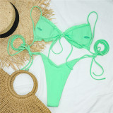 Fashion Sexy Spaghetti Strap Solid Swimwears