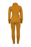 Casual Solid Hollowed Out Turtleneck Skinny Jumpsuits