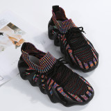 Fashion Casual Sportswear Bandage Patchwork Round Comfortable Sport Shoes