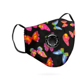 Fashion Casual Butterfly Print Patchwork Mask