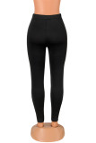 Fashion Sexy Casual Solid Patchwork See-through Skinny High Waist Pencil Trousers
