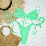 Fashion Sexy Spaghetti Strap Solid Swimwears