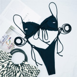 Fashion Sexy Spaghetti Strap Solid Swimwears