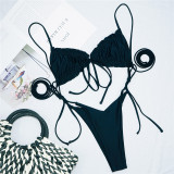 Fashion Sexy Spaghetti Strap Solid Swimwears