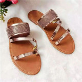 Fashion Casual Patchwork Rhinestone Round Comfortable Out Door Shoes