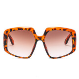 Casual Solid Leopard Patchwork Sunglasses
