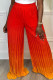 Casual Gradual Change Print Pleated Regular High Waist Conventional Positioning Print Bottoms
