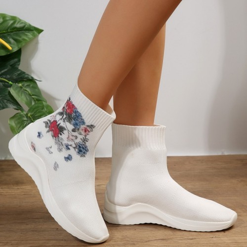 Casual Patchwork Printing Round Comfortable Shoes
