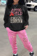 Casual Letter Patchwork Pocket O Neck Long Sleeve Two Pieces