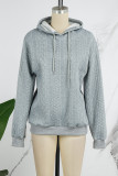 Casual Solid Basic Hooded Collar Tops