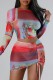 Casual Print Basic O Neck Long Sleeve Two Pieces