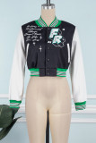 Casual Print Patchwork Cardigan Outerwear