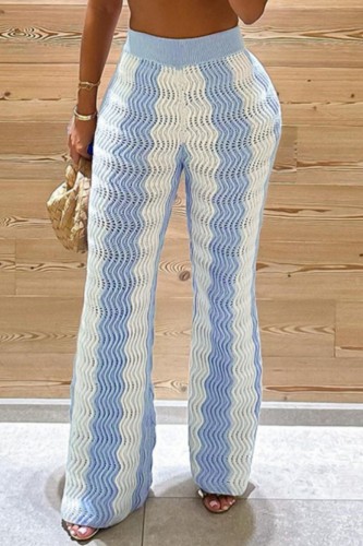 Casual Patchwork Basic Skinny High Waist Conventional Patchwork Trousers