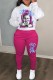 Casual Print Basic Hooded Collar Long Sleeve Two Pieces
