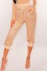 Casual Patchwork Sequins Regular High Waist Conventional Patchwork Trousers