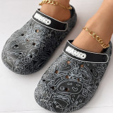 Casual Living Graffiti Patchwork Round Comfortable Shoes