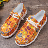 Casual Patchwork Printing Round Comfortable Flats Shoes