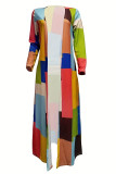 Casual Color Block Patchwork Outerwear