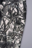 Casual Print Skinny High Waist Conventional Full Print Trousers (Subject To The Actual Object)