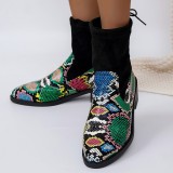 Casual Patchwork Printing Pointed Comfortable Out Door Shoes (Heel Height 1.57in)