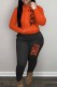 Casual Print Letter Hooded Collar Long Sleeve Two Pieces
