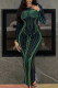 Elegant Print Patchwork Backless O Neck Printed Dress Dresses