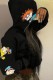Casual Cartoon Print Patchwork Zipper Hooded Collar Outerwear