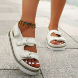 Casual Daily Patchwork Solid Color Round Comfortable Out Door Shoes