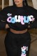 Casual Letter Basic O Neck Long Sleeve Two Pieces