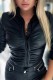 Casual Solid Fold Shirt Collar Plus Size Tops