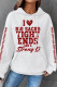 Casual Letter Print Basic Hooded Collar Tops