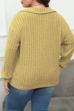 Casual Solid Basic V Neck Plus Size Tops