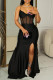 Sexy Solid See-through Backless Slit Spaghetti Strap Long Dress Dresses