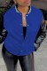 Casual Patchwork Contrast O Neck Outerwear