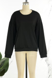 Casual Daily Solid Basic O Neck Tops