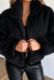 Casual Solid Cardigan Zipper Collar Outerwear