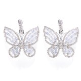 Casual Daily Party Butterfly Rhinestone Earrings