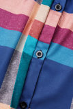Casual Plaid Print Cardigan Turndown Collar Long Sleeve Two Pieces