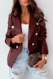 Casual Solid Cardigan Turn-back Collar Outerwear