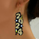 Casual Digital Patchwork Earrings