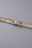 Elegant Solid Patchwork Fold With Belt Zipper V Neck Pencil Skirt Dresses（Belt Included）