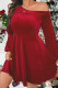 Casual Solid Basic Oblique Collar Long Sleeve Dresses