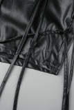 Sexy Solid Tassel Patchwork Cross Straps Zipper Weave Skinny Low Waist Conventional Solid Color Bottoms