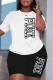 Casual Print Patchwork O Neck Short Sleeve Two Pieces