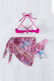 Sportswear Print Patchwork With Bow 3 Piece Sets(With Paddings)