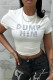 Street Print Patchwork O Neck T-Shirts