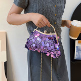 Street Solid Sequins Patchwork Bags