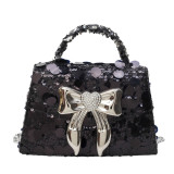Celebrities Elegant Solid Sequins With Bow Bags