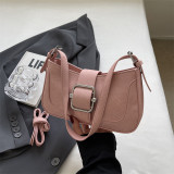 Casual Simplicity Solid Metal Accessories Decoration Zipper Bags